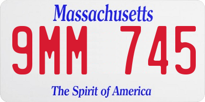 MA license plate 9MM745
