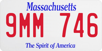 MA license plate 9MM746