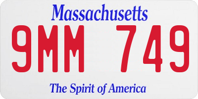 MA license plate 9MM749