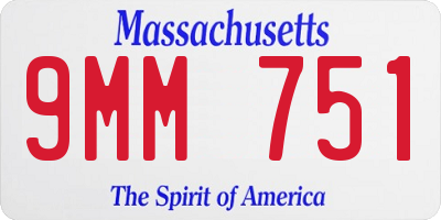 MA license plate 9MM751