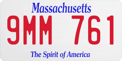 MA license plate 9MM761