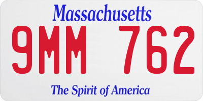 MA license plate 9MM762