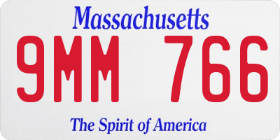 MA license plate 9MM766