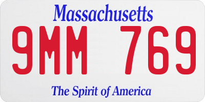 MA license plate 9MM769