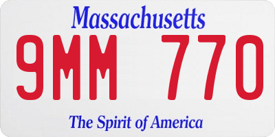MA license plate 9MM770