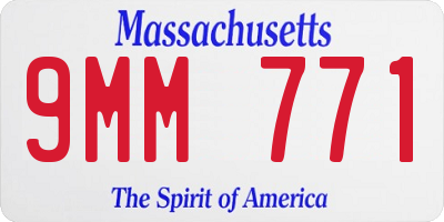 MA license plate 9MM771