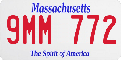 MA license plate 9MM772