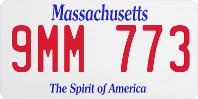 MA license plate 9MM773