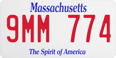 MA license plate 9MM774