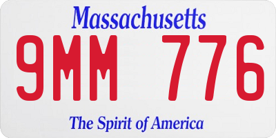 MA license plate 9MM776