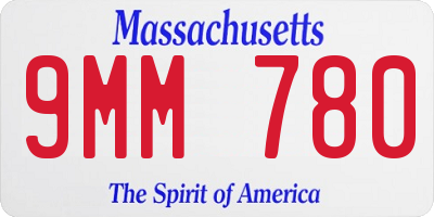 MA license plate 9MM780