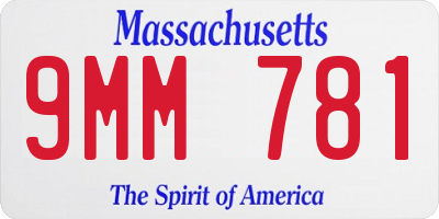 MA license plate 9MM781