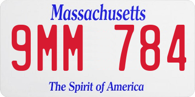 MA license plate 9MM784