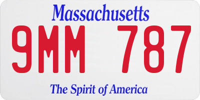 MA license plate 9MM787