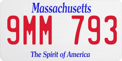MA license plate 9MM793