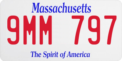 MA license plate 9MM797