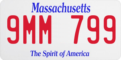 MA license plate 9MM799