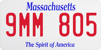 MA license plate 9MM805