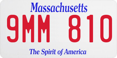 MA license plate 9MM810