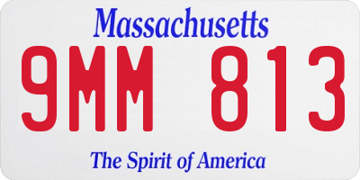MA license plate 9MM813