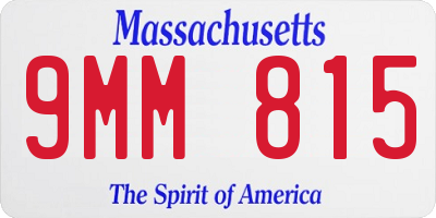 MA license plate 9MM815
