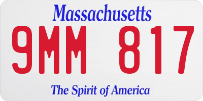 MA license plate 9MM817