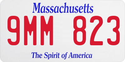 MA license plate 9MM823
