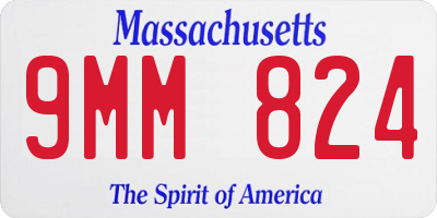 MA license plate 9MM824