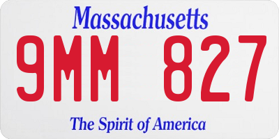 MA license plate 9MM827