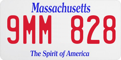 MA license plate 9MM828