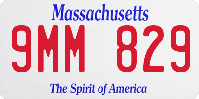 MA license plate 9MM829