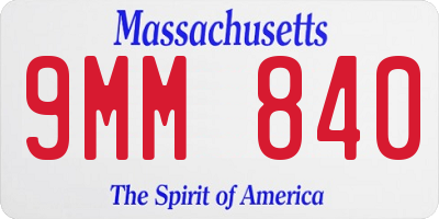 MA license plate 9MM840