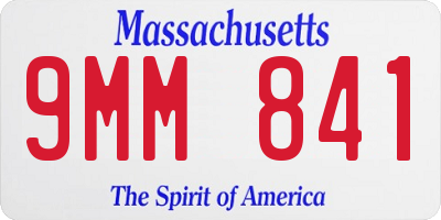 MA license plate 9MM841