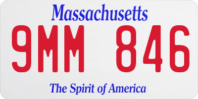 MA license plate 9MM846