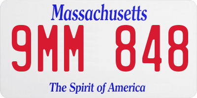 MA license plate 9MM848
