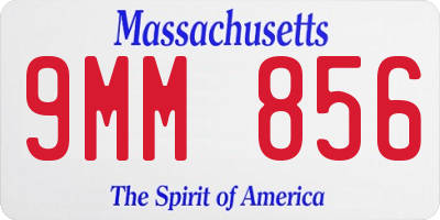 MA license plate 9MM856
