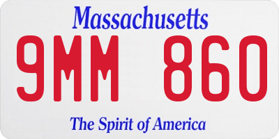 MA license plate 9MM860
