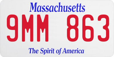 MA license plate 9MM863