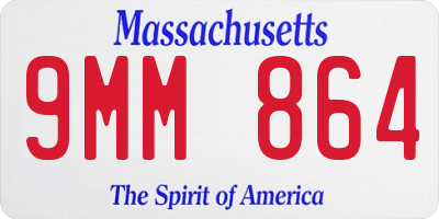 MA license plate 9MM864