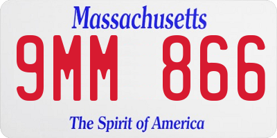 MA license plate 9MM866