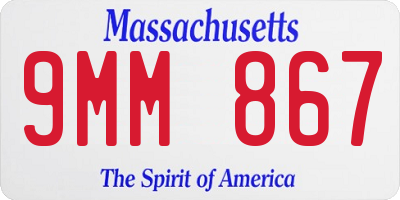 MA license plate 9MM867