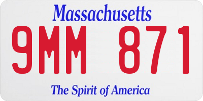MA license plate 9MM871