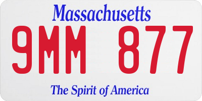 MA license plate 9MM877