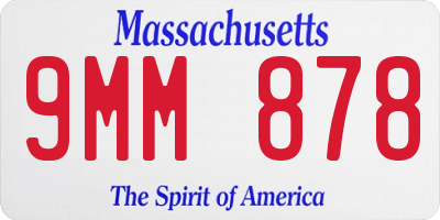 MA license plate 9MM878