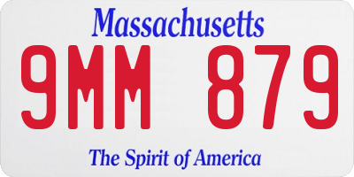 MA license plate 9MM879