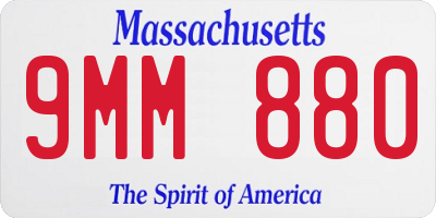 MA license plate 9MM880