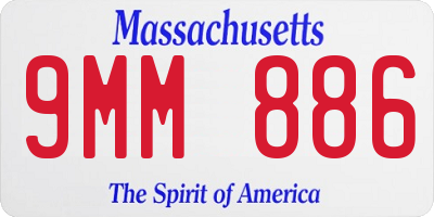 MA license plate 9MM886