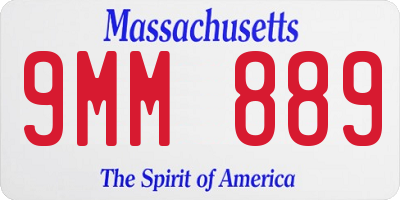 MA license plate 9MM889