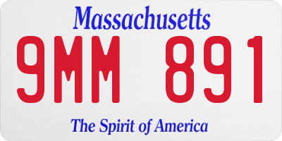 MA license plate 9MM891