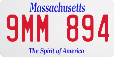 MA license plate 9MM894